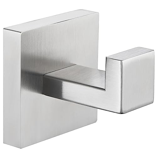 Bathroom Towel Hook Brushed Nickel, Square Coat Robe Hook