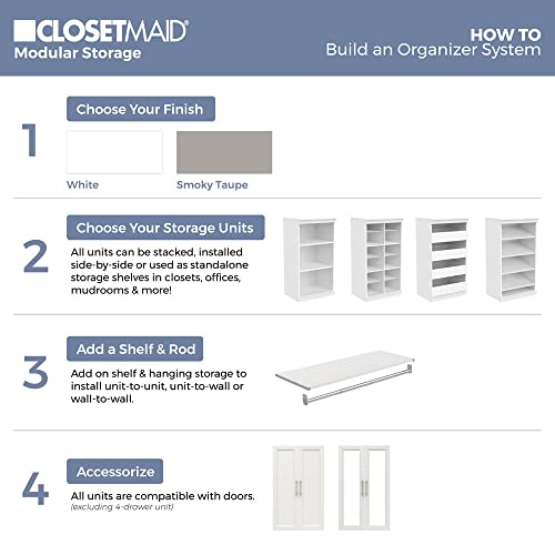 Modular Storage Closet Organizer, Taupe - view 6