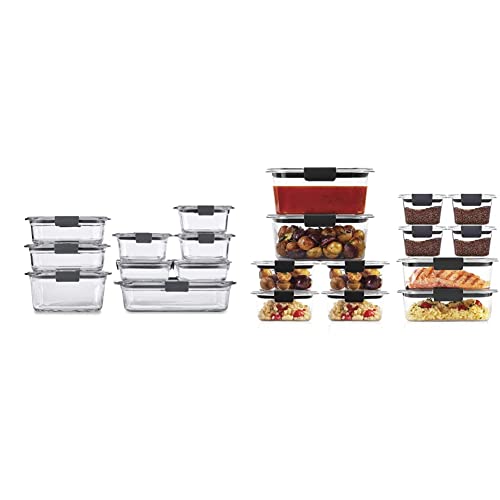 Brilliance Glass and Plastic Food Storage Containers (30 Pieces)