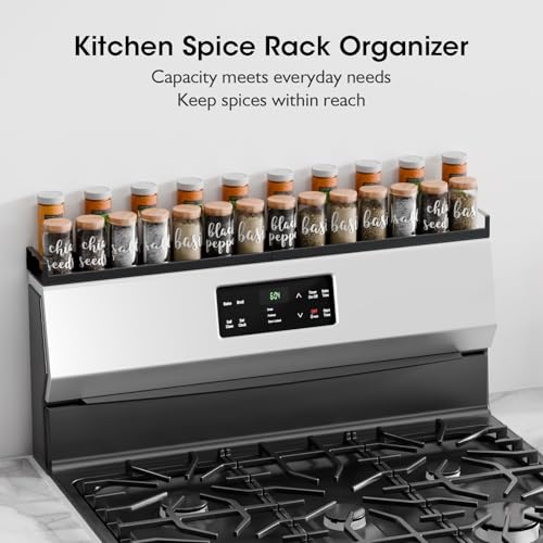 30" Adjustable Magnetic Stove Top Shelf, Matte Black - view 7