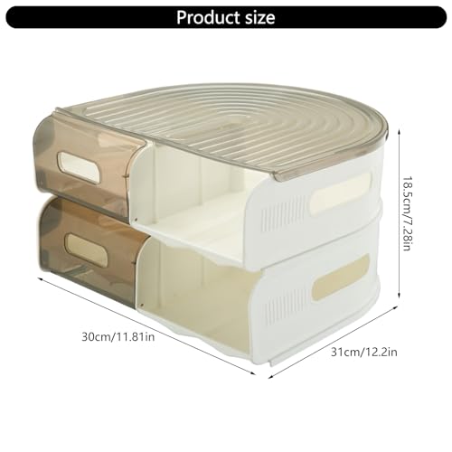 Space Saving U Shape Eggs Dispenser 2 Layer Clear, Transparent - view 3