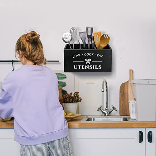 Wooden Kitchen Utensil Holder for Countertop - view 5