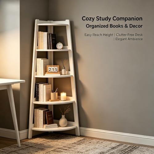 5-Tier Corner Ladder Shelf Storage Rack, Space-Saving Vertical - view 7