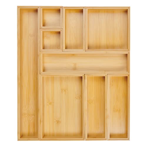 10775 Organiser System Box Insert for Drawers and Storage Box Bamboo 7 x 42 cm - view 7