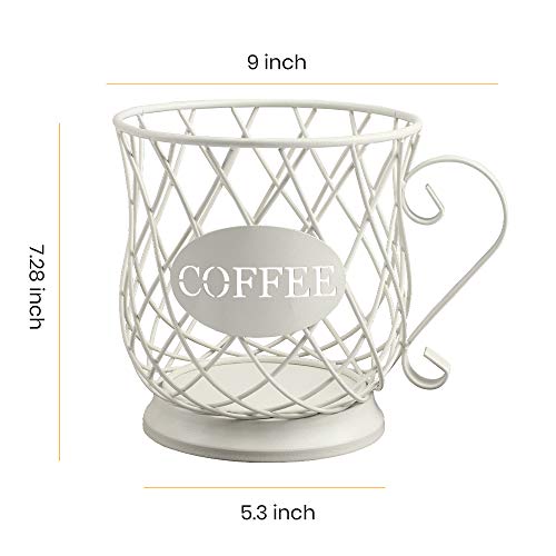 White Medium Coffee Pod Capsule Storage Holder for 35 K Cups Capacity K Cup Holder K Cup Organizer - view 6