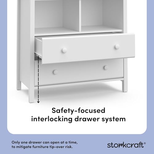 Alpine 2 Drawer Changing Table Chest, White - view 5