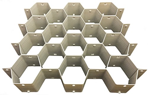 18-Compartment Honeycomb Drawer Divider Organizer - Underwear Socks Bras Ties Belts Scarves
