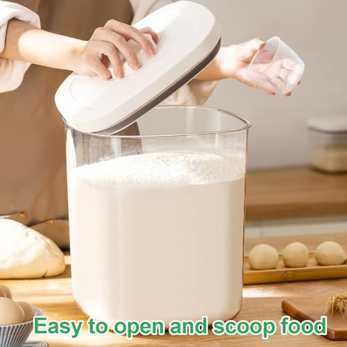 Large Rice Storage Container 15 - 20 Lbs, Airtight Dry Food Flour Container - view 3
