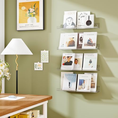 2 Pack Floating Shelves for Wall, 15" Clear Floating Wall Shelf - view 7