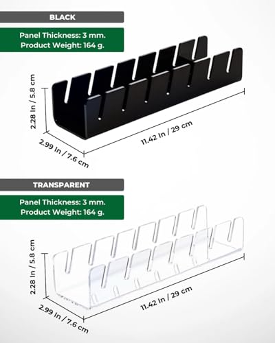 Acrylic Cap Organizer for Baseball Caps – Wall Mounted Hat Rack Holder for 7 Hats, Hat Stand Display, Closet & Wall Storage with Screws or Adhesive – Black - view 3