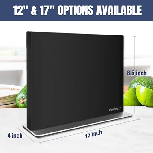 Magnetic Knife Block Without Knives—Black, Stainless Steel, 12" - view 6