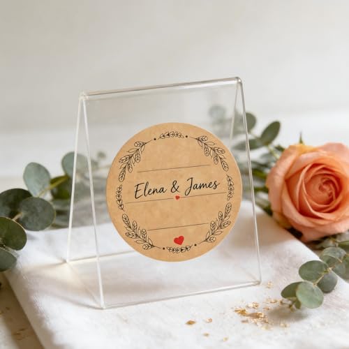 2 Inch Canning Label Stickers with Wreath/Heart for Mason Jar, 500 Pcs - view 5