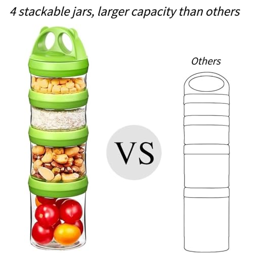 Portable Stackable Food Storage Containers Bundle - 7-Piece Set, Airtight, Leak-proof, BPA Free, Microwave & Dishwasher Safe - view 6