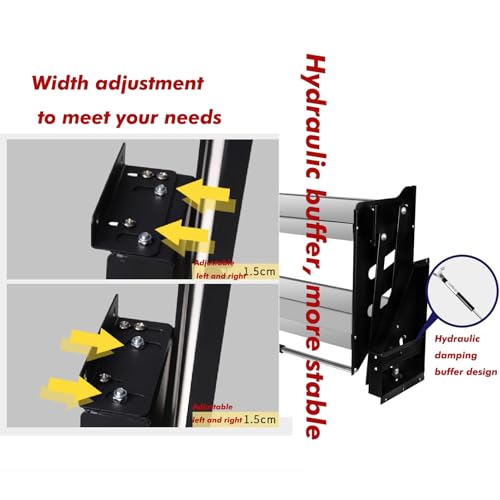 Cabinet Pull Down 2 Tier Pull Down Cabinet Organizer Pull Down Shelves, Aluminum Pull Out Shelf System, Space Saver Board for Kitchen Appliance Lift Upper Cabinet,One Color,Cabinet 600mm - view 6
