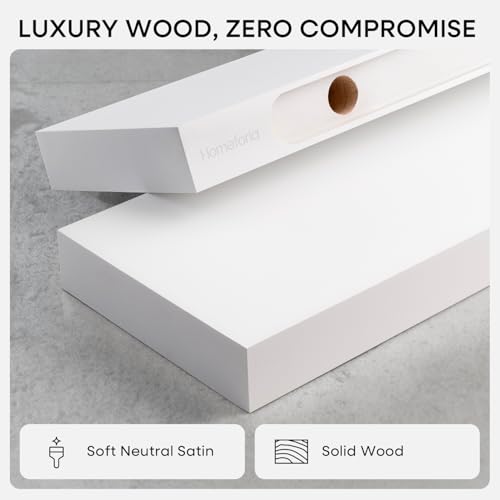 18 Inch Floating Shelves, High-End Solid Pine Wood, Set of 2 - view 3
