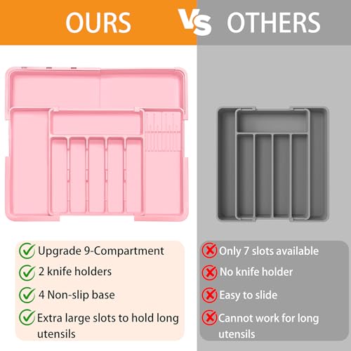 Silverware Organizer - Expandable Large Kitchen Drawer Organizer - view 4