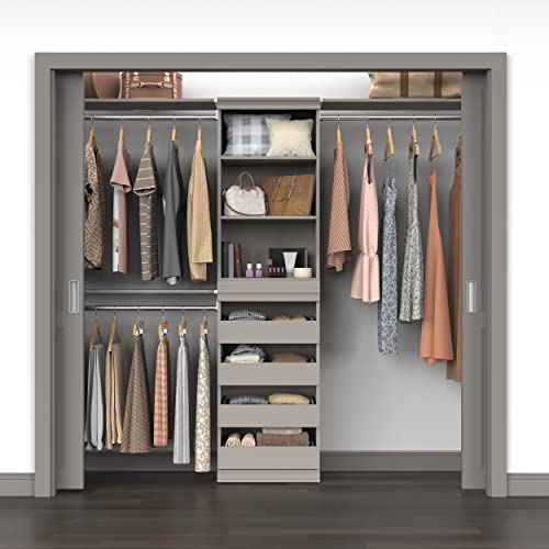 Modular Storage Closet Organizer, Taupe - view 2