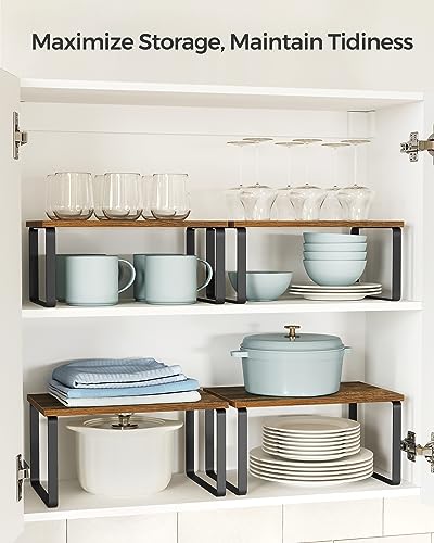 Cabinet Organizer Shelf, Set of 4 Spice Rack, Kitchen Storage - view 4