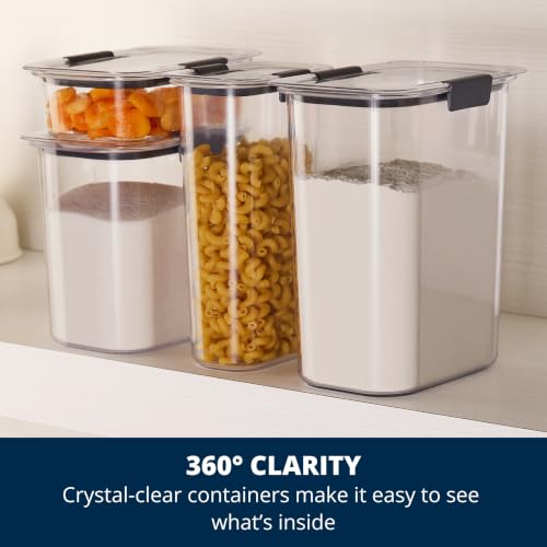 Brilliance BPA-Free Food Storage Containers with Lids Airtight Kitchen and Pantry Organization Set Includes 3 Containers and Scoops Clear 16 cups - view 4