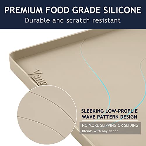 Heavy Duty Silicone Under Sink Mats for Kitchen Waterproof 31" x 22", Extra Thick Under Sink Rubber Mat Drip Tray, Raised Edge Under Sink Liner,Prevent Drips, Leaks, Spills,Taupe - view 3
