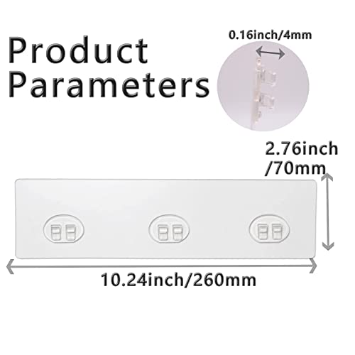 2 Pack Shower Caddy Adhesive for Replacement, Strong Transparent Adhesive for Shower Caddy Sticky Pads, No Drilling for Corner Shelf Basket, Bathroom Storage Shelves, Kitchen Racks and Soap Holder - view 4