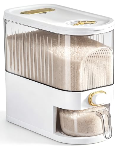 Clear Rice Dispenser 11Lb with Measuring Cup