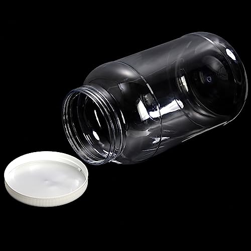 2 Pack Plastic Jars with Lids, 1 Gallon Wide Mouth Storage Containers, Empty Plastic Jars for Kitchen & Household Storage of Dry Goods, Peanut, Candy, Noodles - view 4