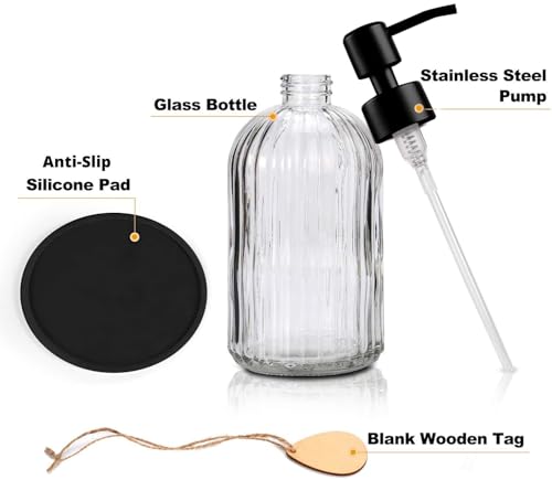 Soap Dispenser with Silicone Pad – Premium Quality – Dish soap Dispenser, Hand Soap Dispenser – Rust Proof Stainless Steel Pump – Ideal for Kitchen Dish soap, Bathroom soap - view 3
