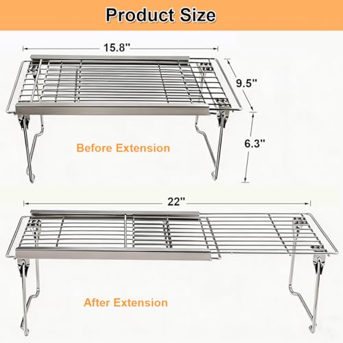 Expandable Freezer Shelf Cooler Shelf Organizer 15.8"-22" - view 6