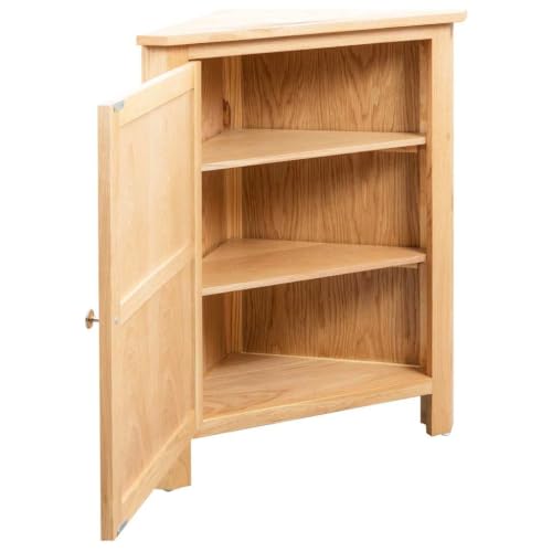 Corner Cabinet 23.2"x17.7"x31.5" Solid Oak Wood - view 7