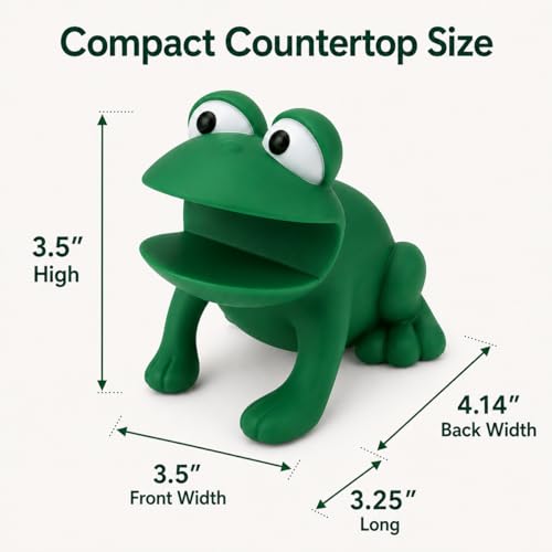 Frog Sponge Holder for Kitchen Sink with Dual-Sided Sponge, Cute Caddy - view 7