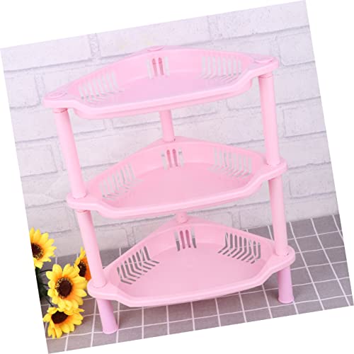 3 Tier Plastic Corner Shelf Organizer for Small Items - view 4