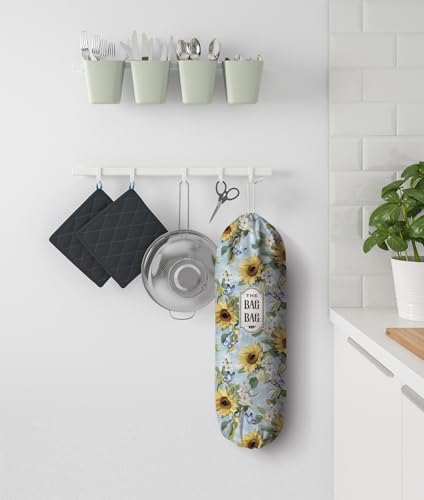 Sunflower Grocery Bag Holder,Plastic Bag Organizer Storage,Sunflower Kitchen Decor 23" x 9" - view 4