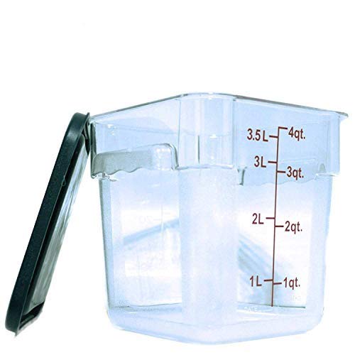 Food Storage Containers with Lids - Plastic Container Set for Pantry Storage- 4 Qt - 4 Pack for Sugar, Flour, Cereal, Dry Goods