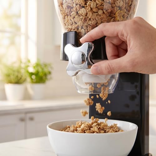 Dry Food & Cereal Dispenser, 4.4 Cups, Black/Chrome, Original Dual - view 5