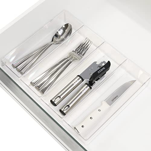 Clear Drawer Organizer for Office Bin Desk Storage, 3.25"x 9.5", 4 Packs - view 3