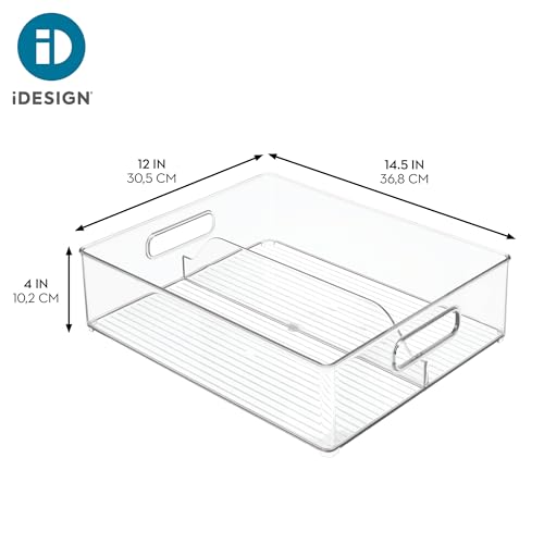 Divided Pantry Bin with Handle, Clear - view 4