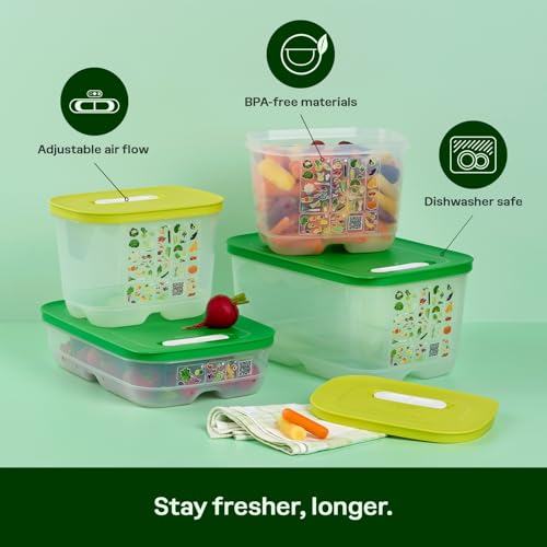Fridgesmart 4 Piece Food Storage Container Set, Dishwasher Safe and BPA Free (4 Containers, 4 Lids) - view 4