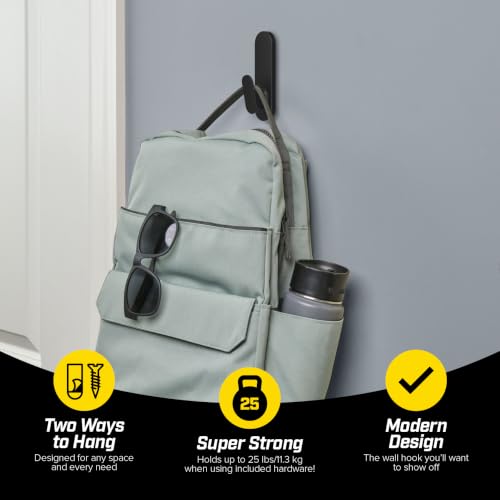 Handy Hooks - The Ian Large 8 Pack (Black) - view 3