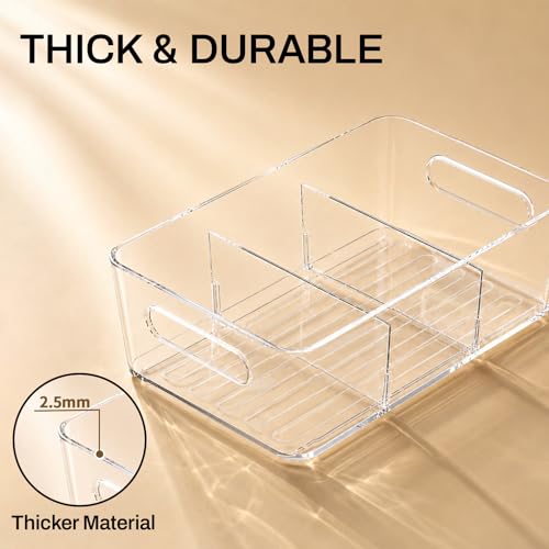 8-Pack Pantry Organizers and Storage, Clear Fridge Organizer Bins - view 3