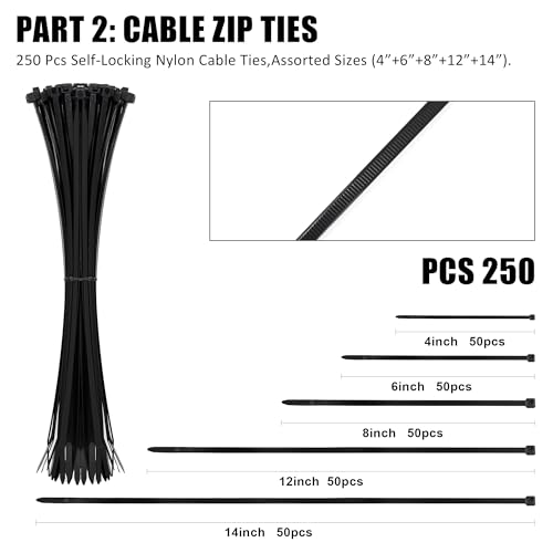 Cable Tie Holder, Wall Mount Storage Rack Organizer for Workshop, Shed, Garage, Home, Fit Various Lengths Zip Tie - view 4