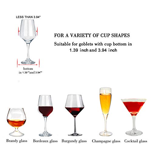 Under Cabinet Stemware Rack, Glass Hanger Rack - Wire Wine Glass Holder Storage Hanger for Cabinet, Kitchen, Bar - view 4