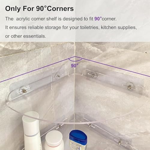 Adhesive Acrylic Corner Shower Caddy 1 Pcs - view 6