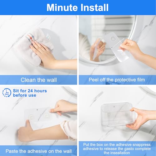 Wall Mount Organizer, 2Pc Small Adhesive Cabinet Door Organizer - view 6