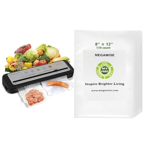 2023 Updated Vacuum Sealer Machine Bundle with 110 Count 8''x12'' BPA Free Vacuum Bags