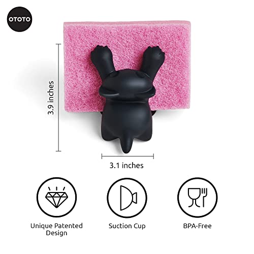 Sponge Holder for Kitchen Sink - Comes With Dish Sponge - Dishwasher Safe Dish Organizer - Unique Kitchen Gadgets, White Elephant Gifts (Scrubby Gray) - view 2