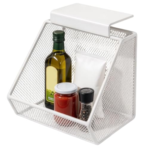 Under Cabinet Wire Hanging Storage Basket - No-Drill Shelf Organizer