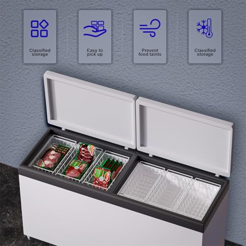 17.5in Chest Freezer Basket,Freezer Organizer Bins, Sturdy Metal Wire Freezer Organizer for Home Kitchen - view 7