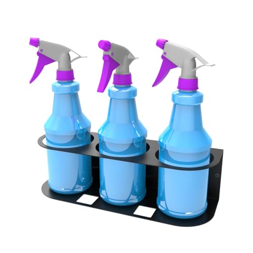 3 Spray Bottles Holder, Steel Wall Mount Storage Organizer - view 3