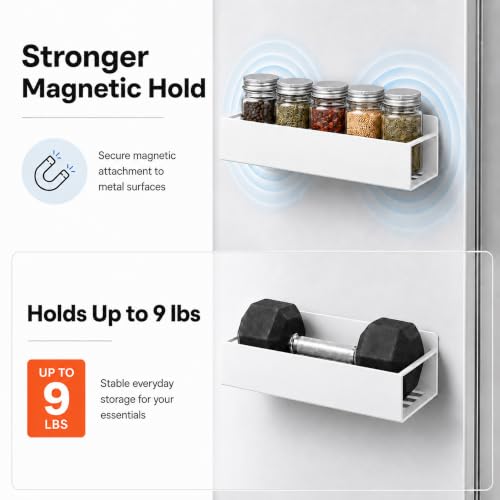 6 Pack Metal Magnetic Spice Rack for fridge, Heavy Duty - view 3